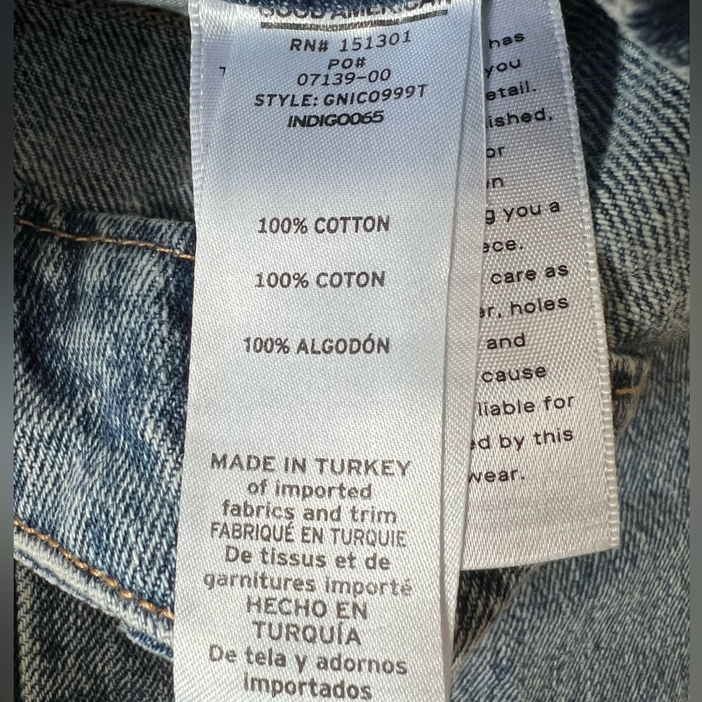 Good American Good 90’s Icon Jeans Indigo 065 Size 12 NWT - Picture 6 of 12
